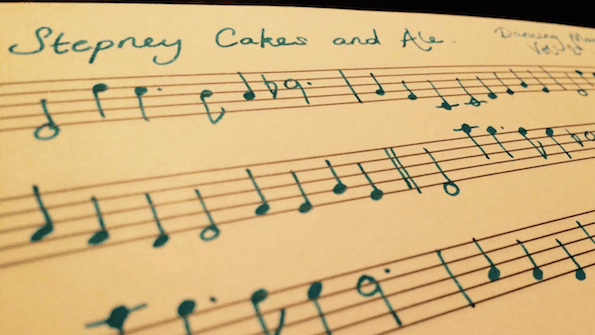 'Stepney Cakes and Ale', collected by Malchair from the 'Dancing Master', reproduced by the author.