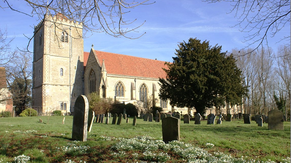 Dorchester Abbey, by Howard Stanbury. Original here, above cropped. Shared under the Creative Commons License.